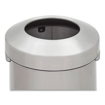 Rubbermaid® Commercial Refine Series Waste Receptacle, Round, 23 Gal, Stainless Steel, Silver freeshipping - TVN Wholesale